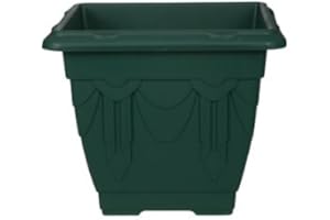 Whitefurze G02042 41cm Square Venetian Planter - Forest Green