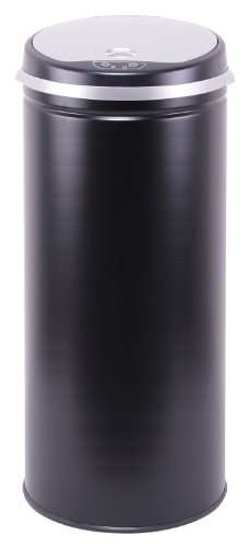 Kitchen Move Cubo de Basura para la Cocina, Acero Inoxidable, Negro, 42 litros