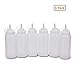 Produktbild GuDoQi 6 Packung Transluzent Weißer Squeeze Condiment Spender für Ketchup, Senf, Mayo, Dressings, Olivenöl, BBQ Sauce