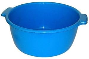 HELGUEFER - Barreño Grande 55 litros Redondo | Palangana Plastico con Asas | Barreño Resistente y Duradero | Uso General en Hogar, Jardín o Industria | Diámetro 61 cm x Alto 28 cm