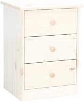 Steens Mario / 17800313 Table de chevet Pin massif Blanc 57 x 42 x 35 cm