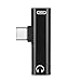 Produktbild Fuibo USB-C Typ C auf 3,5 mm Aux-Audiokabeladapter Kopfhöreraufladung Für Osmo Pocket Adapter Fast Adapter (Schwarz)