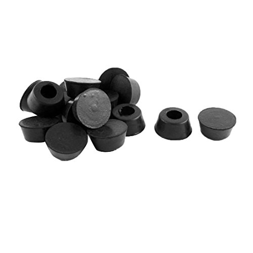 sourcingmap® Möbel Tisch Hocker Schutz schwarz Gunmmi Stuhlbein Spitzenkissen 16 Stück