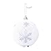 Produktbild MuSheng Christbaumkugeln Deko Anhänger Kugeln Weihnachtsbaum Dekoration LED Ball Licht Flitter Verzierung 10CM (Weiß A, 10 cm)