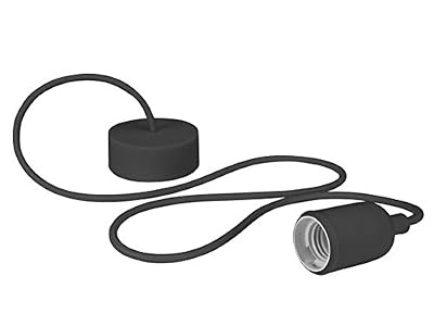Velleman LAMPH01B Luminaire Design à Suspension en Cordage Verre Noir