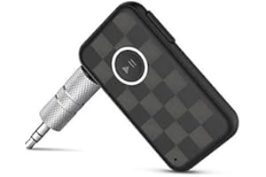 LAYEN Bluetooth 5 AUX Receiver For Car Stereo Dock or Hi-Fi - with Hands-free Calling, A2DP, AVRCP and Multi-Pair to Pair two Devices. 3.5mm Adapter for Car/Home Music Streaming