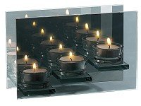 Rosenstein & Söhne Teelichthalter aus Glas für 3 Lichter - 2