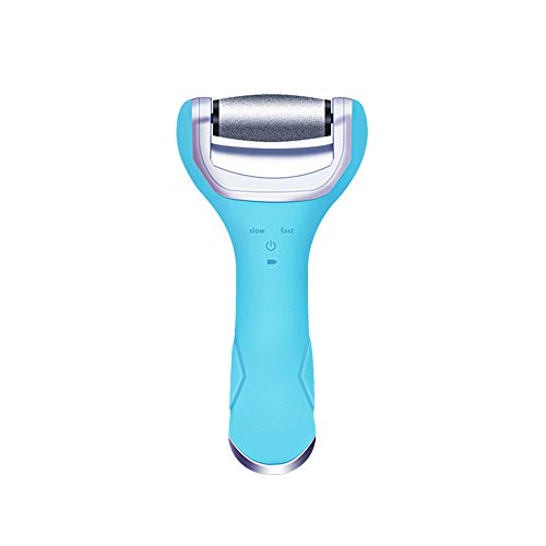 Preisvergleich Produktbild RONGJJ Elektrischer Hornhautentferner, Extra Rollenkopf, Kabellos, Wasserdicht, Aufladbar, Pediküre Elektrisch Fußpflege Hornhauthobel Hornhautraspel, Blue