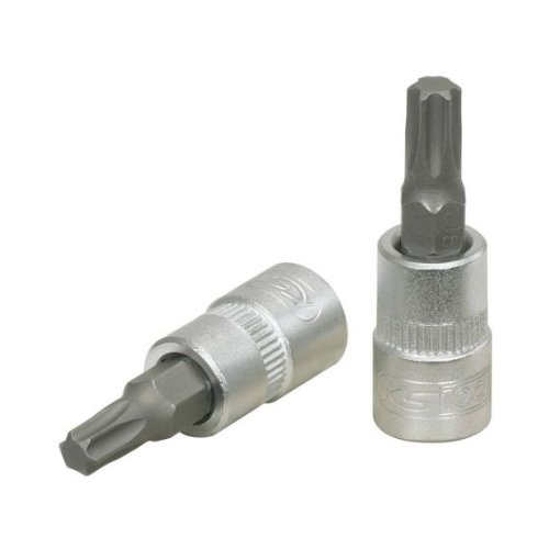 1/4"" TX-Bit-Stecknuß T20 o.Bohrung, matt verchromt, auf Hänger