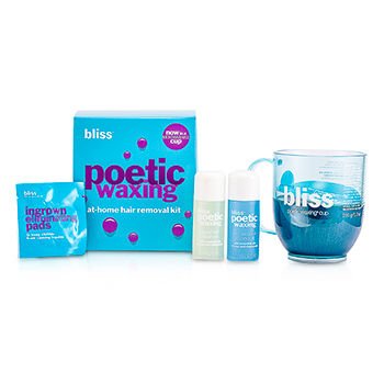 Bliss - Poetic Waxing Kit - Azulene: Wax + Cleanser + Pre & Post Waxing Oil + Large & Small Sputulas - 1set