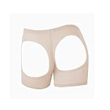 UTOVME Braga Faja sin Costuras Tanga Atractiva de Alta Cintura Levantador de Braguita para Mujer – Beige – L