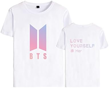 Kpop BTS Love Yourself Her The Same Style Tee Suga Rap-Monster Jimin Jin J-Hope Jung Kook Fashion for Unisex T-Shirts