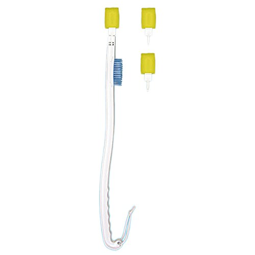Zehenwascher, Fußbürste mit Bürstenkopf und Schwamm, Kosmetex Alltagshilfe 68 cm zur Fußhygiene, Fußwäsche - 3