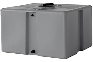 GIURGOLA Serbatoio Polietilene per acqua potabile CERTIFICATO Parallelepipedo Rettangolare Basso mod. 300 litri GRIGIO Made in Italy