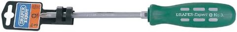 EXPERT NO 3 X 150MM PZ TYPE MECHANICS SCREWDRIVER (DISPLAY PACKED) - Expert Quality, chrome vanadium steel blades hardened, tempered with satin chrome plated finish and sand blasted tips. The handle is manufactured from impact-resistant heavy duty ‘soft gripÕ polypropylene with colour coded handles for easy recognition. Some blades have hexagon bolsters which enable extra power to be obtained by use of a spanner (+). Display packed in individual storage hanger with barcode on reverse.