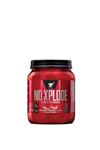 BSN Nutrition N.O.-Xplode, Suplementos Deportivos Pre Workout en Polvo con Creatina Monohidrato, Cafeina, Beta Alanina, Vitamina D y Vitamina B Complex, Ponche de Frutas, 50 Porciones, 1.05kg