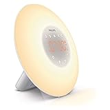 Philips Wake-Up Light Alarm Clock with Sunrise Simulation, 2 Natural Sounds and Radio - HF3505/01