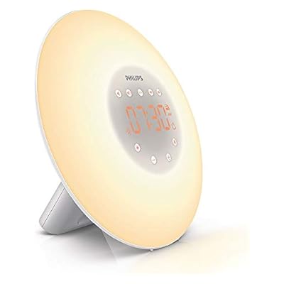 Philips Wake-Up Light Alarm Clock with Sunrise Simulation, 2 Natural Sounds and Radio - HF3505/01