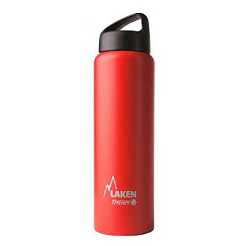 Bottiglia d'acqua Laken Thermo Classic isolamento sottovuoto acciaio inossidabile bocca larga - 1 Litro, Rosso