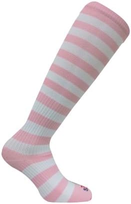 Caresox Baby Shower Maternity and Vein Support Graduated Compression Recovery Socks, Pink/White, Medium - CSN7011