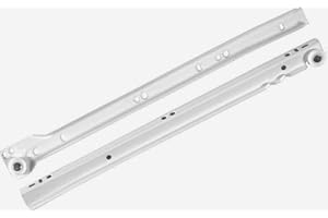 REJS Metal Roller Drawer Slides/Runners Bottom fix Metal White 250mm-600mm (400mm)