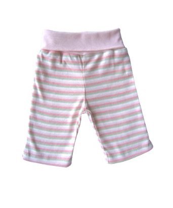 Under the Nile 100% Organic Egyptian Cotton Baby Roll Top Trousers Pink Stripe 0-3 Months