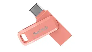 SanDisk Ultra Dual Drive Go Type C Flash Drive, Peach, 128GB, 5Y