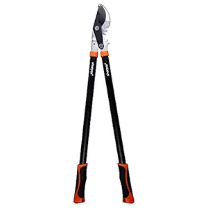 Sharpex Bypass Lopper with Compound Action, Professional Bypass Lopper, Tree Trimmers Secateurs with Shock Absorbing Effort-Saving Handle Garden Lopper - Pruning Tool (Black)