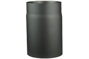 FIREFIX RD120/2 - Tubo de acero de 2 mm de grosor (tubo de humo) de 120 mm para estufas y hogueras, Senotherm, color gris oscuro, 250 mm de largo