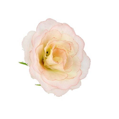 50pcs Kunstseide Kunstblumen Rose bluete koepfe Hochzeit Parteidekor Rosa Bulk - 6