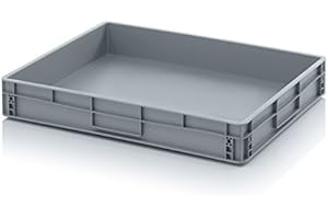 Auer Packaging Conteneur Euro 80 x 60 x 12 Eurobox caisse en plastique 80x60x12 conteneur de stockage gris empilable