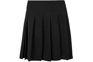 ALANNA JONES Falda de uniforme escolar plisada con cremallera en la cintura