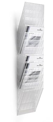 Durable 1709763 Flexiboxx Présentoir Mural 12 Cases Format A4 Portrait Coloris Transparent
