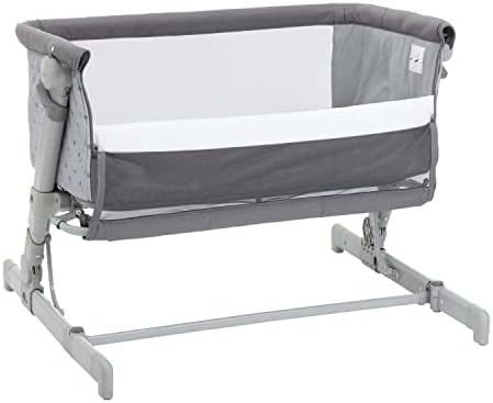 Chicco Next2Me Go Culla Neonato Fianco Letto, Compatibile con Diversi Letti, Altezza Regolabile, Buona Circolazione dell'Aria, culla da viaggio, lettino da viaggio, pieghevole, Grigio scuro