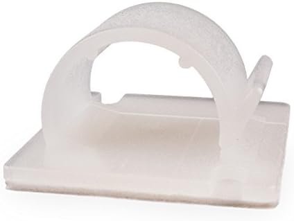 Self Adhesive Cable Clips, Natural, 12-18mm Cable Diameter, Pack of 100