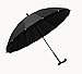 Produktbild Langer Handgriff-Regenschirm-Stock-Golf-Regenschirm-Krücke-Gehender Stock Mit 16 Rippen-Wind-Schild-Uvüberdachungs-Klassischer Art Mit Schwarzem Griff 84 Cm Halbautomatisch