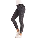 MORCHAN  2018 Femmes Automne élastique Plus Denim lâche Occasionnels Jeans recadrés Combinaisons Collants Pantalon Courts Leggings Knickerbockers(XL,Gris)