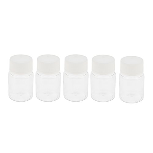 Preisvergleich Produktbild F Fityle 5 Stücke Flüssigkeit Probenahme Probenflaschen mit Verschlusskappe Kapazität 15ml-100ml (zur Auswahl) für Aceton Rauch Alkohol Säurelösung - klar 60ml