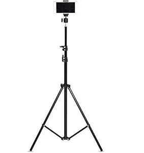 Cabriza FE45 7 Feet Portable & Height Adjustable Tripod Stand with 360 Degree Rotational Head for Selfie/Photo Shoot/Video Shoot/Youtuber & Many More Uses(Random Colour)