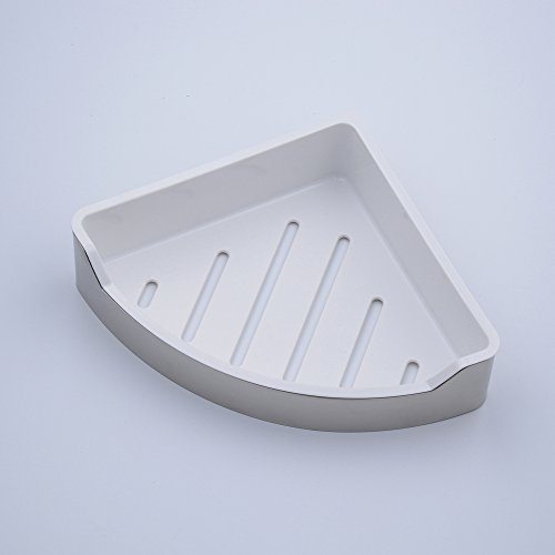 Beelee Eckablage Premium Edelstahl rostfrei+ABS, 22 x 6.5 cm, Gebürstetes Nickel - 6