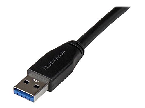 com 5m 15 ft Active USB 3.0 USB-A to USB-B Cable - M/M - USB A to B Cable - USB 3.1 Gen 1 (5 Gbps) (USB3SAB5M),Black