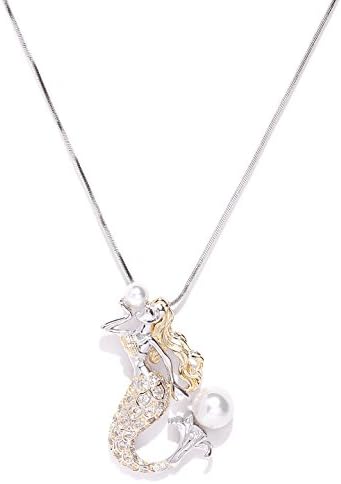 ShaynaStylish Fancy Jewellery Silver Plated Pendant for Women (Golden) (YBNK_5184A)