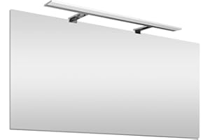 Inbagno Specchio Bagno con Lampada LED Reversibile, specchiera Filo Lucido con staffe Incluse, Lampada a Risparmio energetico Luce Naturale (Luce Naturale 80 cm, 105x70 cm)