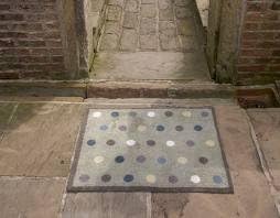 "65cm x 85cm (HUG RUG Multi-Coloured Spot) THE BEST QUALITY Machine Washable, Dirt Trapper Door Mat"