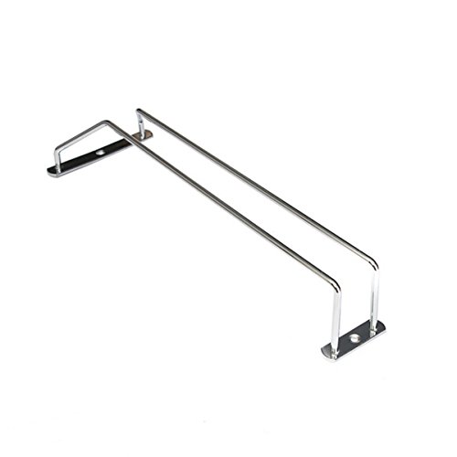 Leorx Glas Wein Champagner Cup Hangers Rack Halter mit Schrauben (Silber) - 2