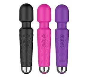 Paczo Personal Powerful Vibrate Wand Massager with 20 Magic Vibration Modes, Waterproof, Handheld, Cordless for Neck Shoulder Back Body Massage, Sports Recovery & Muscle(Black, PACK OF1)