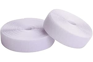 AXATY-(20mm x 2.5 Meter) Hook and Loop Tape-Double Sided Self Adhesive Tape-Nylon Sticky Back Tape Heavy Duty & Water Repellent/Resistant-for Home,Office & DIY Crafts- Strips (White, 20mm* 2.5 Meter)