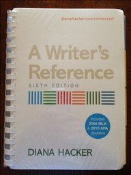 Writer's Reference 6e with 2009 MLA and 2010 APA Updates & Exercise CD-ROM 6th edition by Hacker, Diana (2010) Plastic Comb gratuit Writer's Reference 6e with 2009 MLA and 2010 APA Updates & Exercise CD-ROM 6th edition by Hacker, Diana (2010) Plastic Comb gratuit