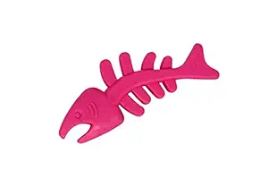 Kiki N Pooch Rubber Fish Toy for Dog/Puppy/Cat/Kitten (Colour May Vary)