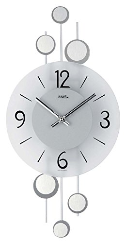 AMS 9388 Wanduhr Glas Modern